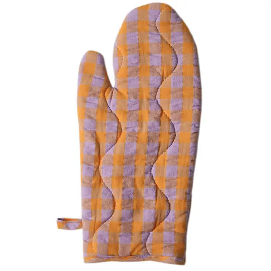 Kumquat Bloom Seersucker Oven Mitt