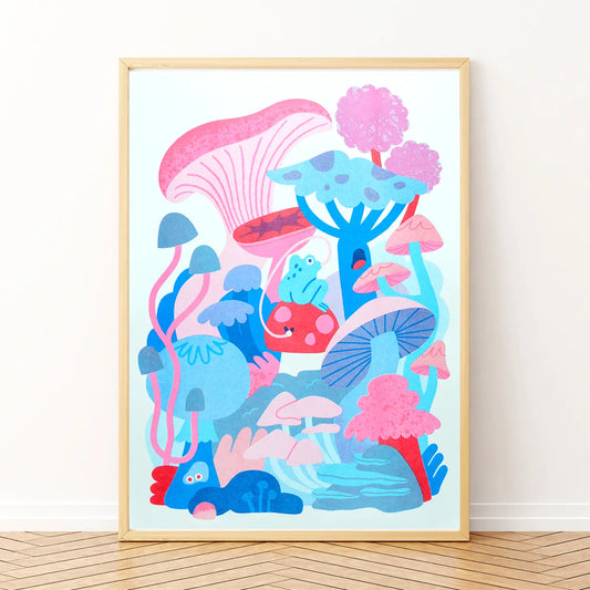 Froggy A3 Risograph Print