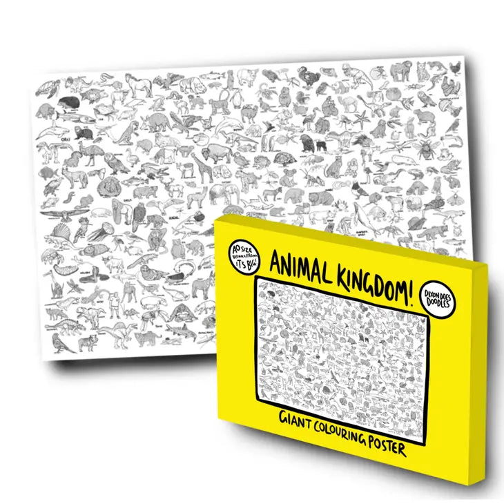 Animal Kingdom Colouring Poster