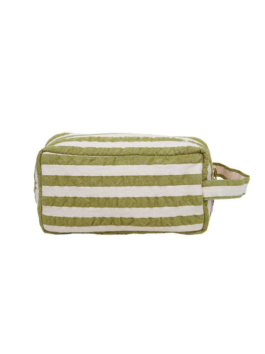 Pistachio Seersucker Dopp Kit