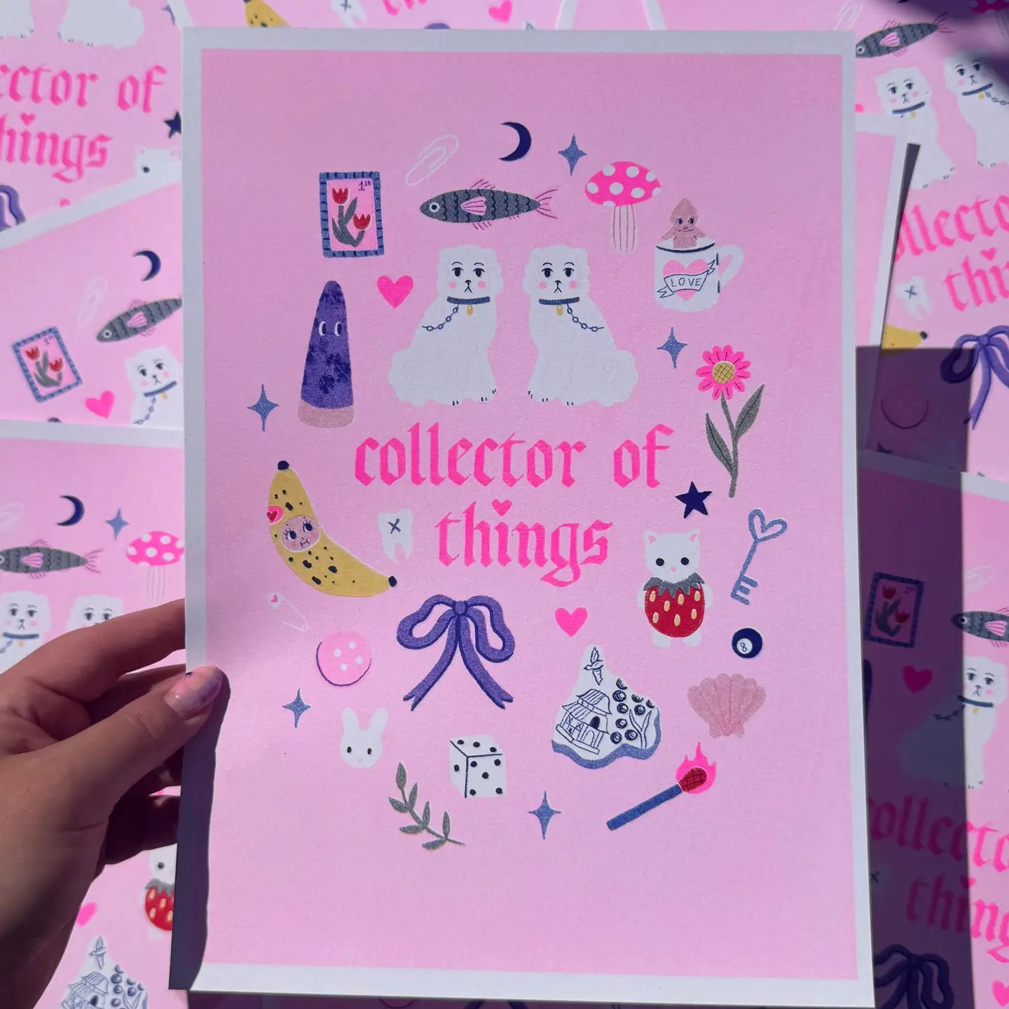 Collector of Things A4 Risograph Print