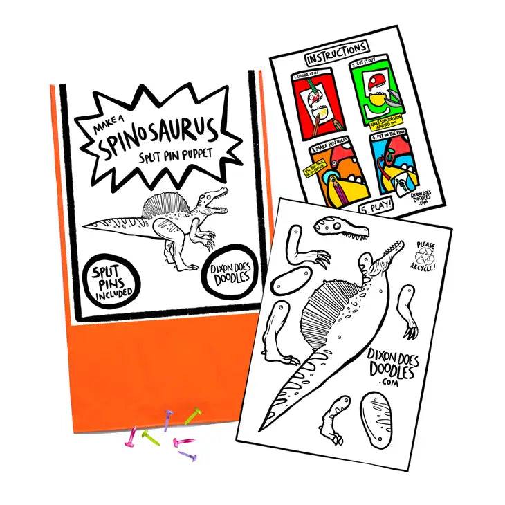 Spinosaurus Split Pin Puppet Craft Pack