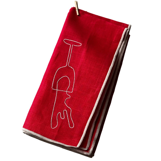 MAEGAN Linen Napkin Set Spilled Wine Homewares Gift Ideas