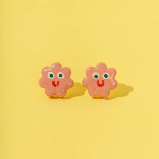 Ceramic Flower / Stud Earrings