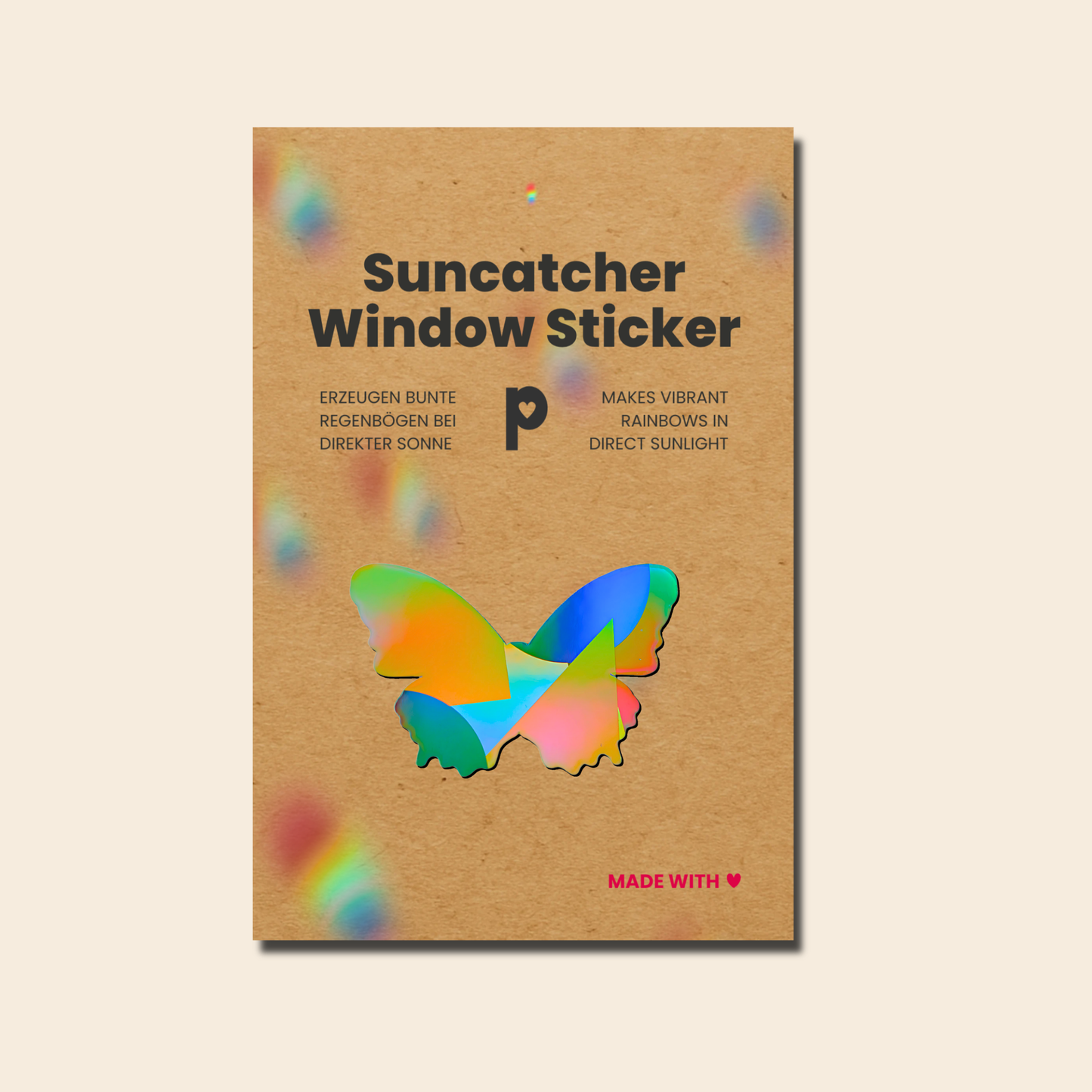 Suncatcher Window Sticker Butterfly, Rainbow Prism Sticker