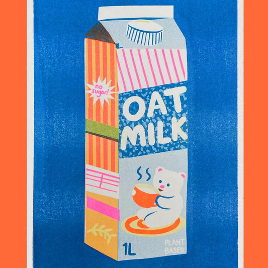 Oat Milk Riso Print A4