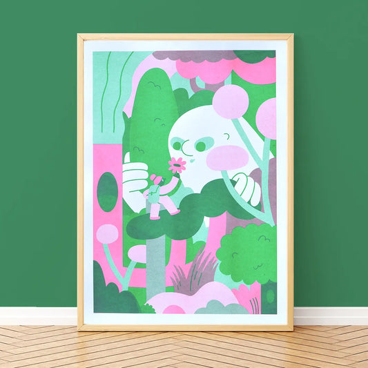 Forrest Friends A3 Risograph Print