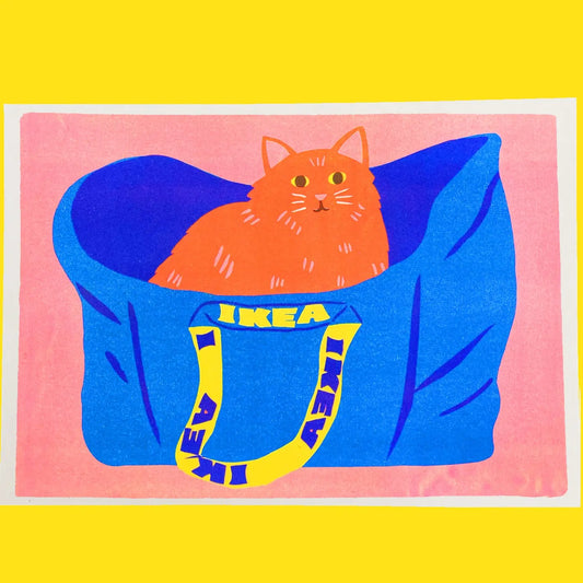 Ikea Bag Ginger Cat Print A3