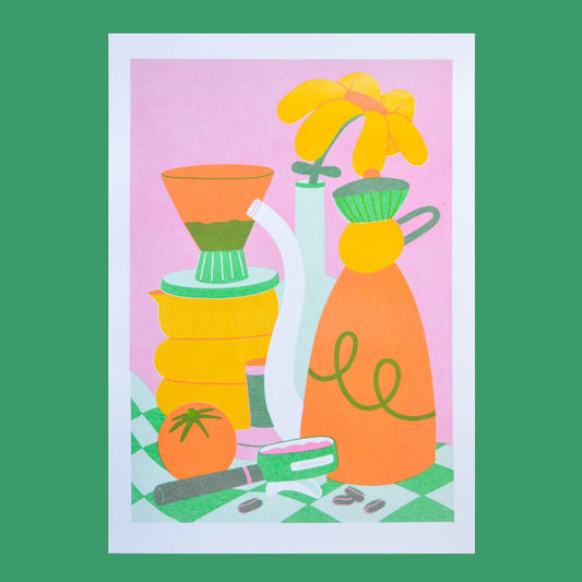 Coffee A4 Risograph Print