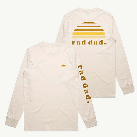 Rad Dad Tonal Long Sleeve Tee - Natural