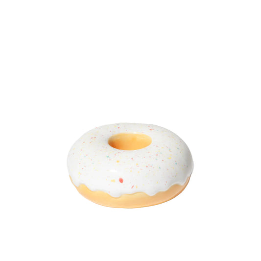 Fast Food Candle Holder Donut White