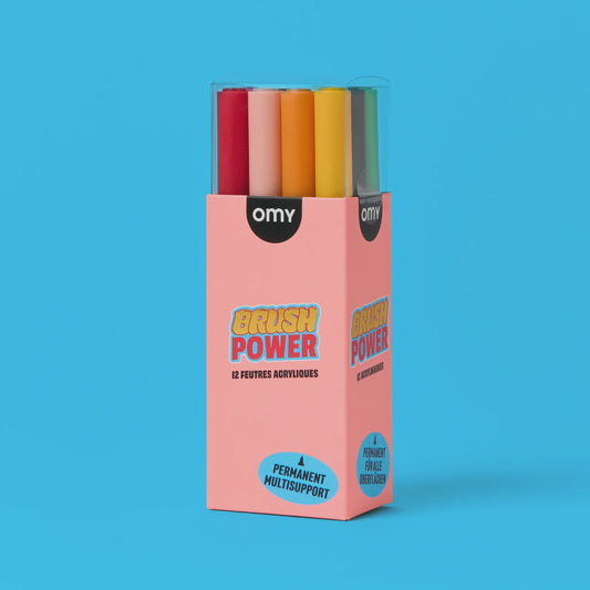 12 Brush Power Acrylic Markers