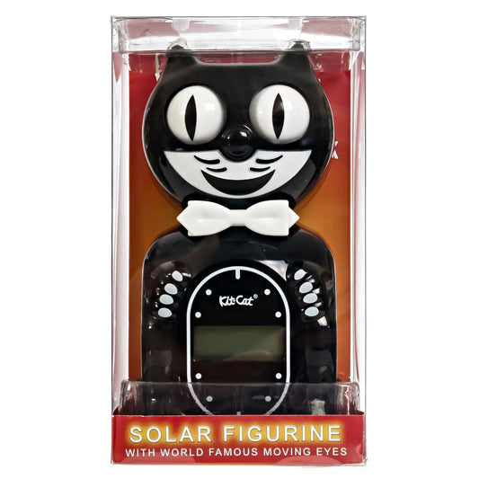Kit Cat Klock Solar Digital Alarm Klock Classic Black Packaged