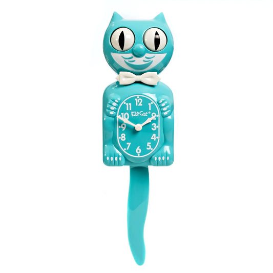 Original Kit Cat Klock Vibrant Blue Turquoise Front