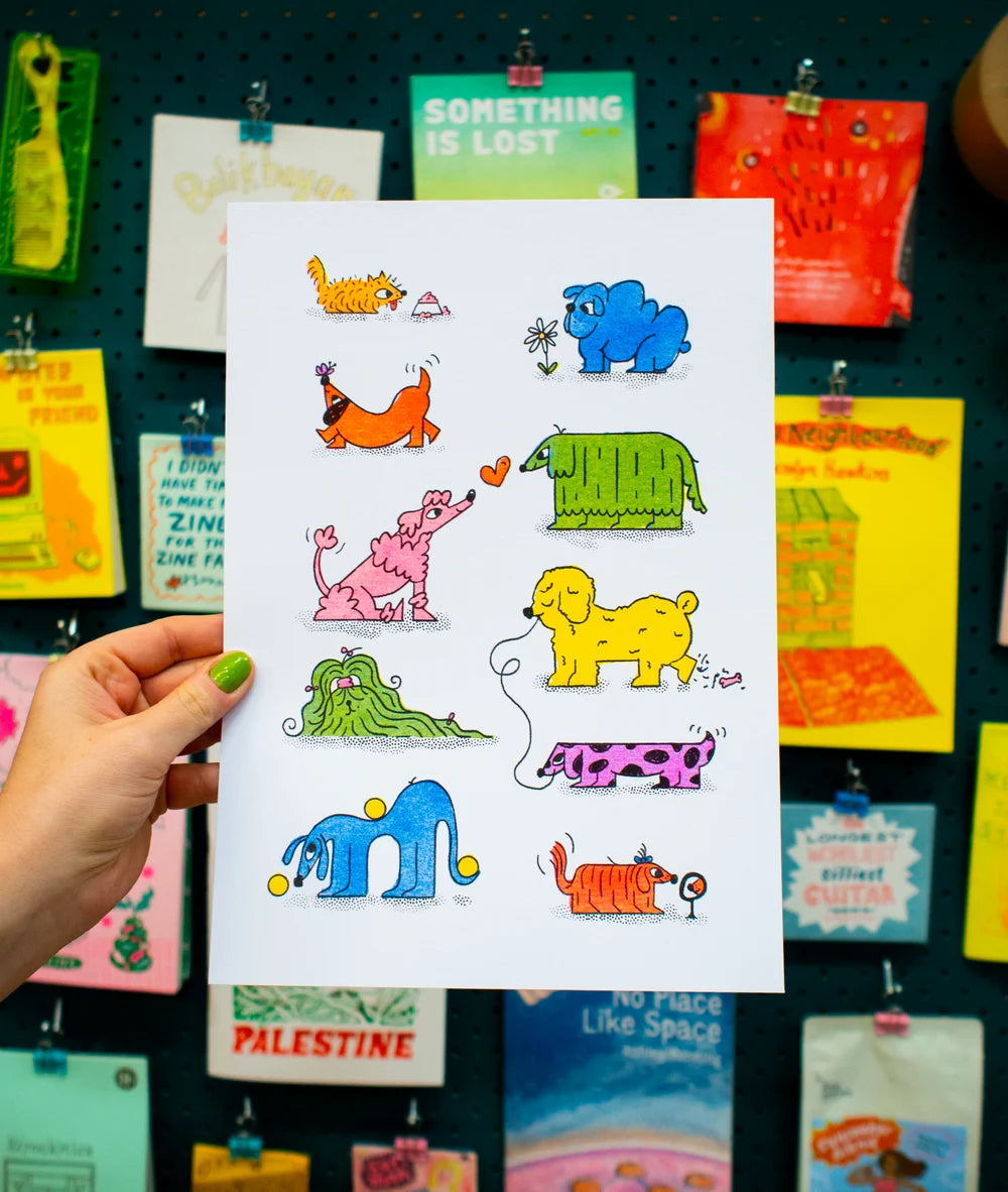 Woofers - A4 Risograph Print