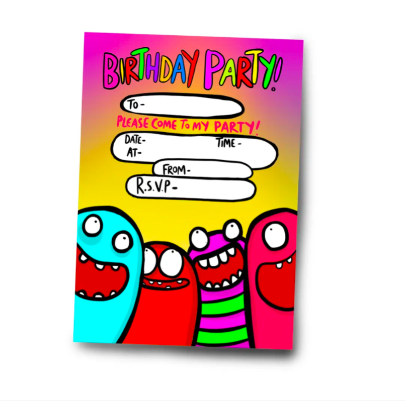 Monsters Birthday Party Invitation
