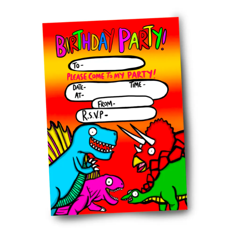 Dinosaurs Birthday Party Invitation