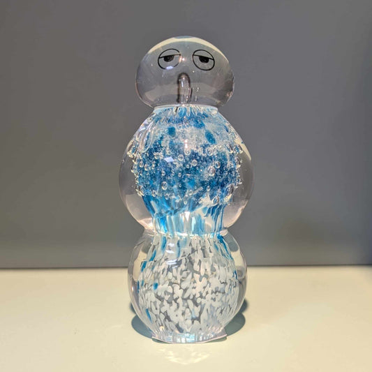 Studio Arhoj Crystal Blob 3 Figurine Glass Colour Blue White