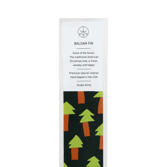 Studio Arhoj Incense Balsam Fir Forest American Christmas Tree Hand Dipped Premium Environmentally Friendly Natural Ingredients