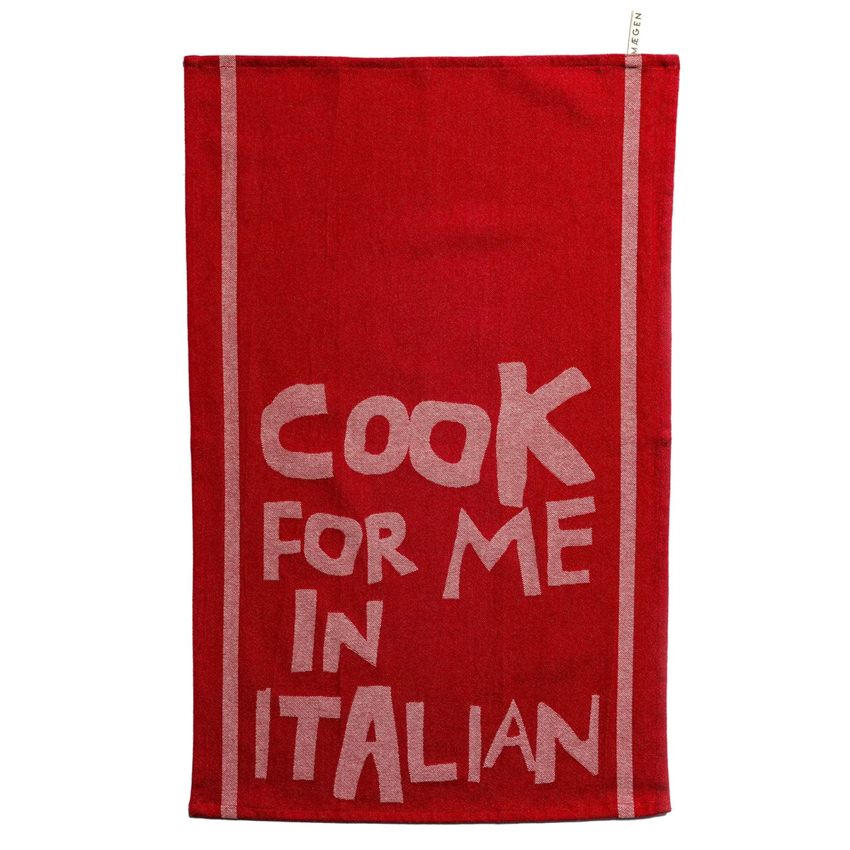 Tea Towel - Red - Cook for me in Italian