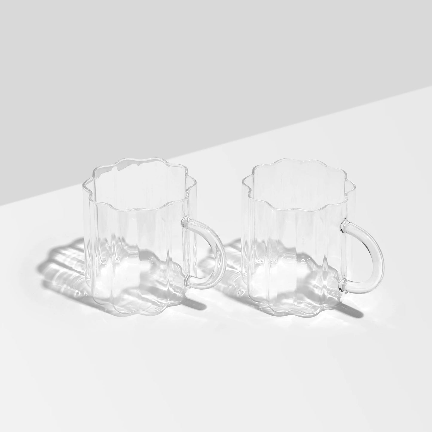 TWO x WAVE MUGS - CLEAR