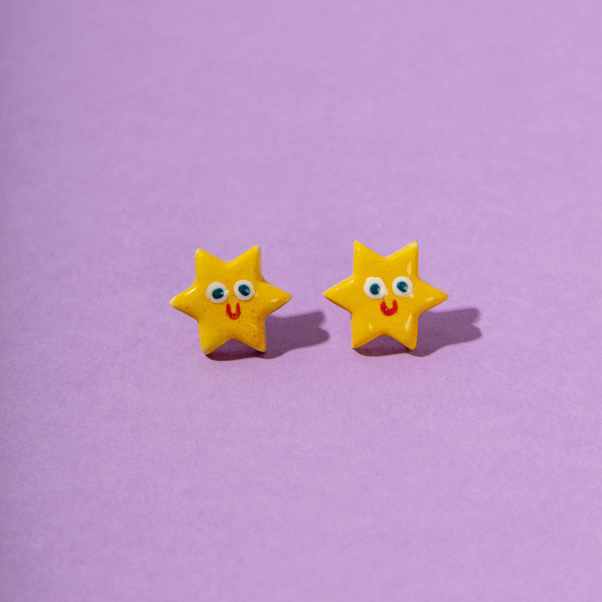 Ceramic Star / Stud Earrings