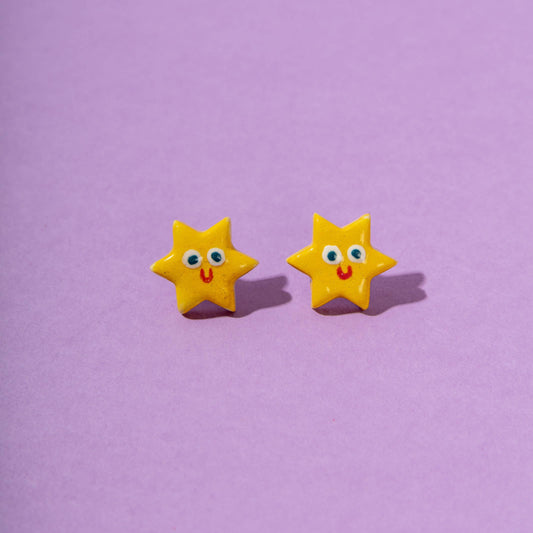 Ceramic Star / Stud Earrings