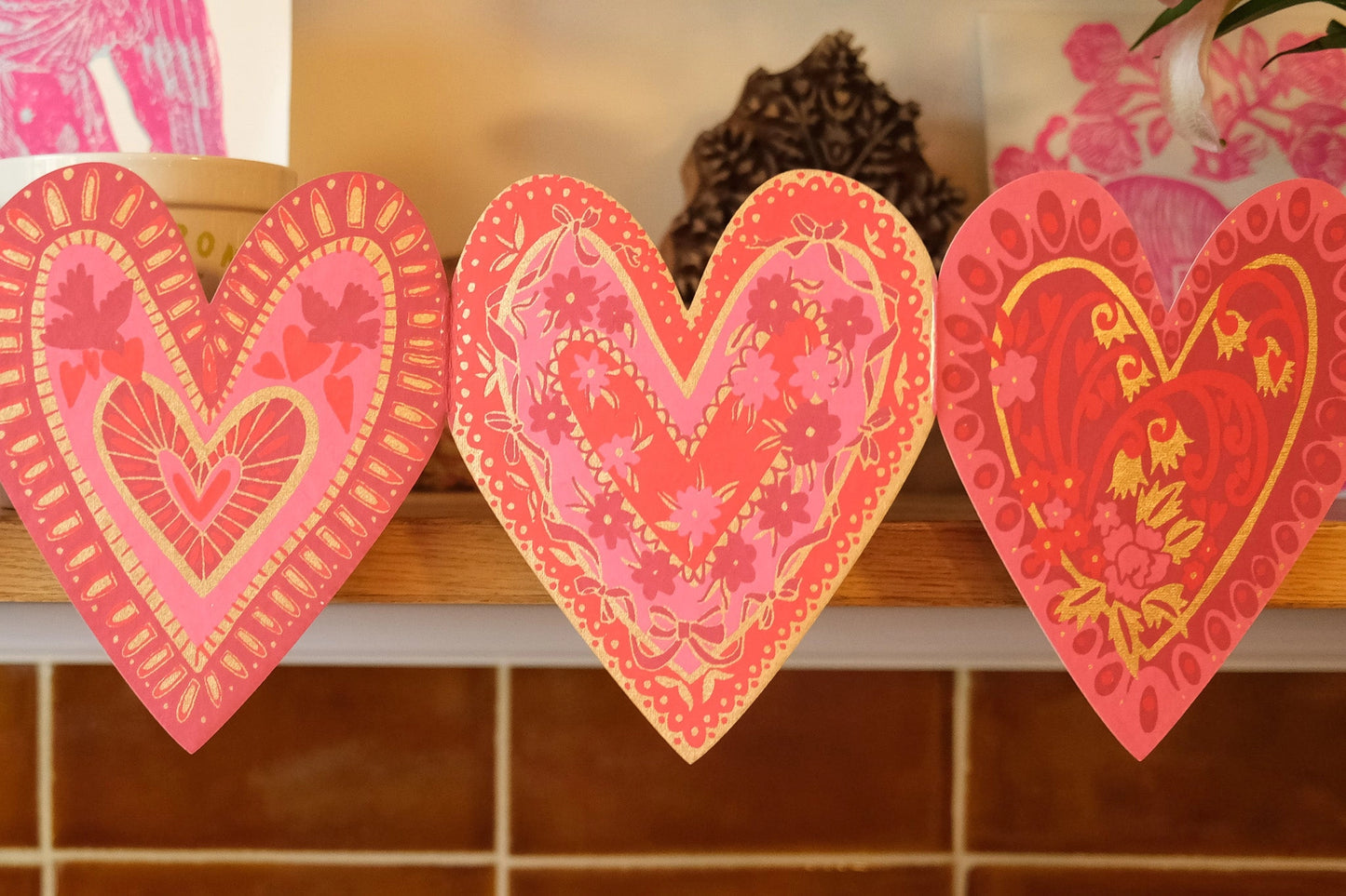 Hearts Concertina Garland