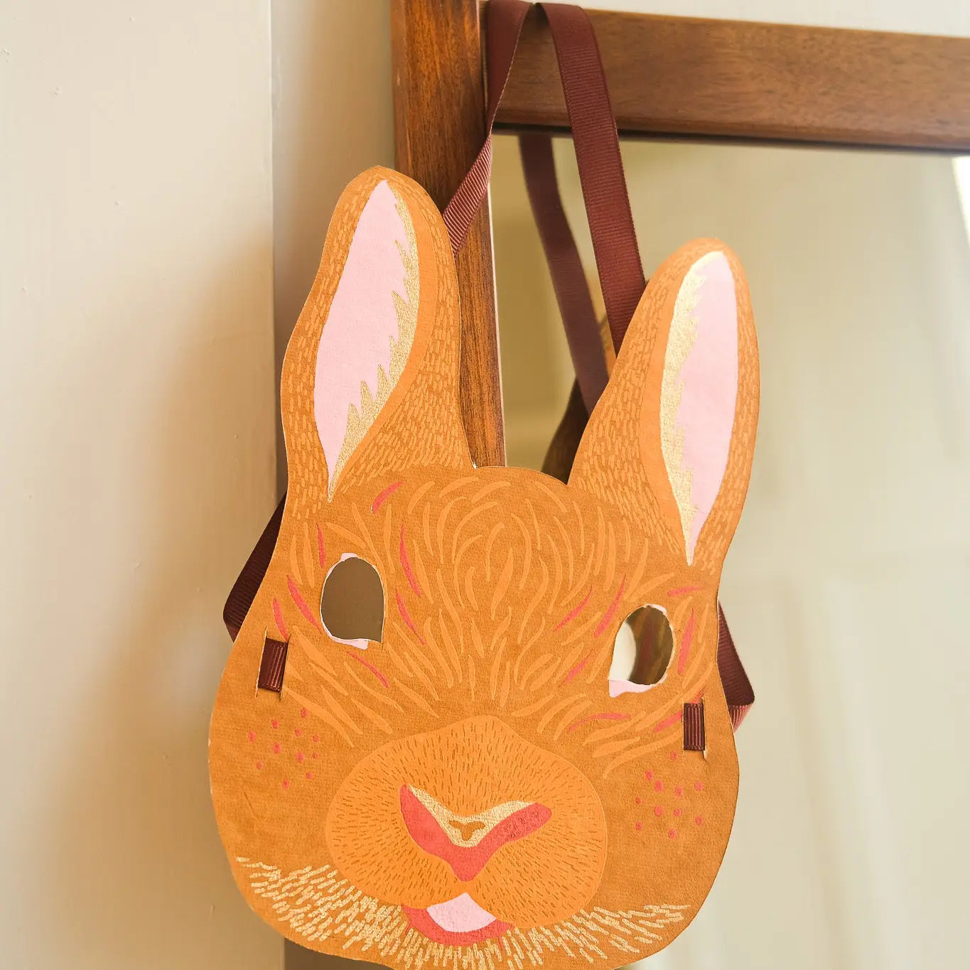 Rabbit Mask Greeting Card