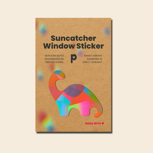 Suncatcher Window Sticker Brachiosaurus Dino, Rainbow Maker