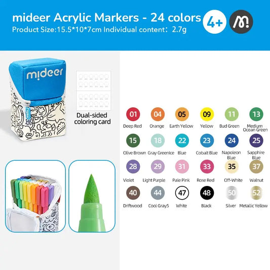 MiDeer Acrylic Markers-24 Colors