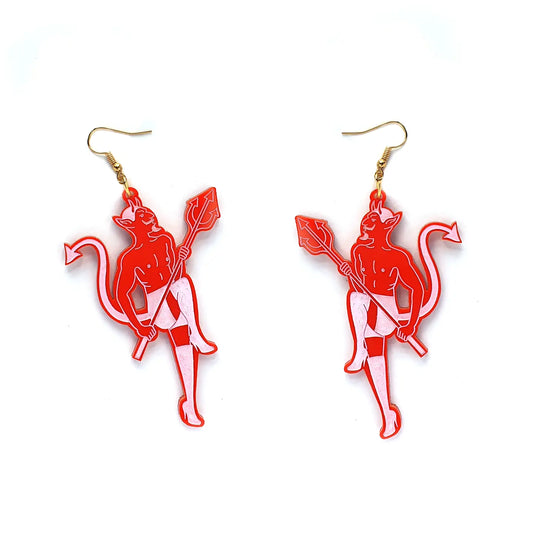 Saucy Devil - Pink Ripple with Red