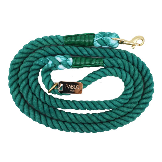 Rope Leash: Pine Green