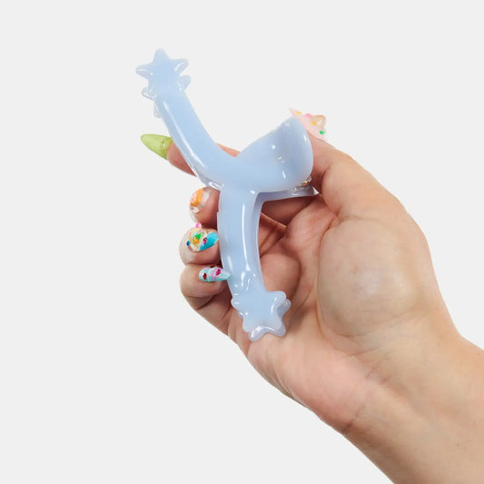 Single Star Loop Claw in Baby Blue