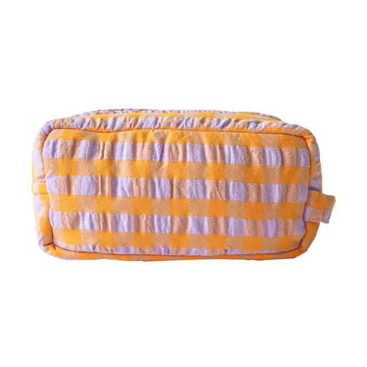 Kumquat Bloom Seersucker Dopp Kit