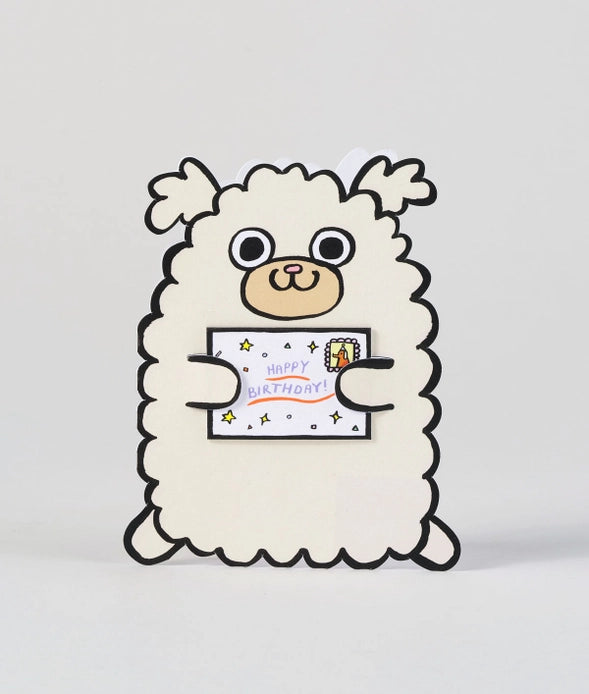 Kid's Greetings Card - Dog with Mini Card
