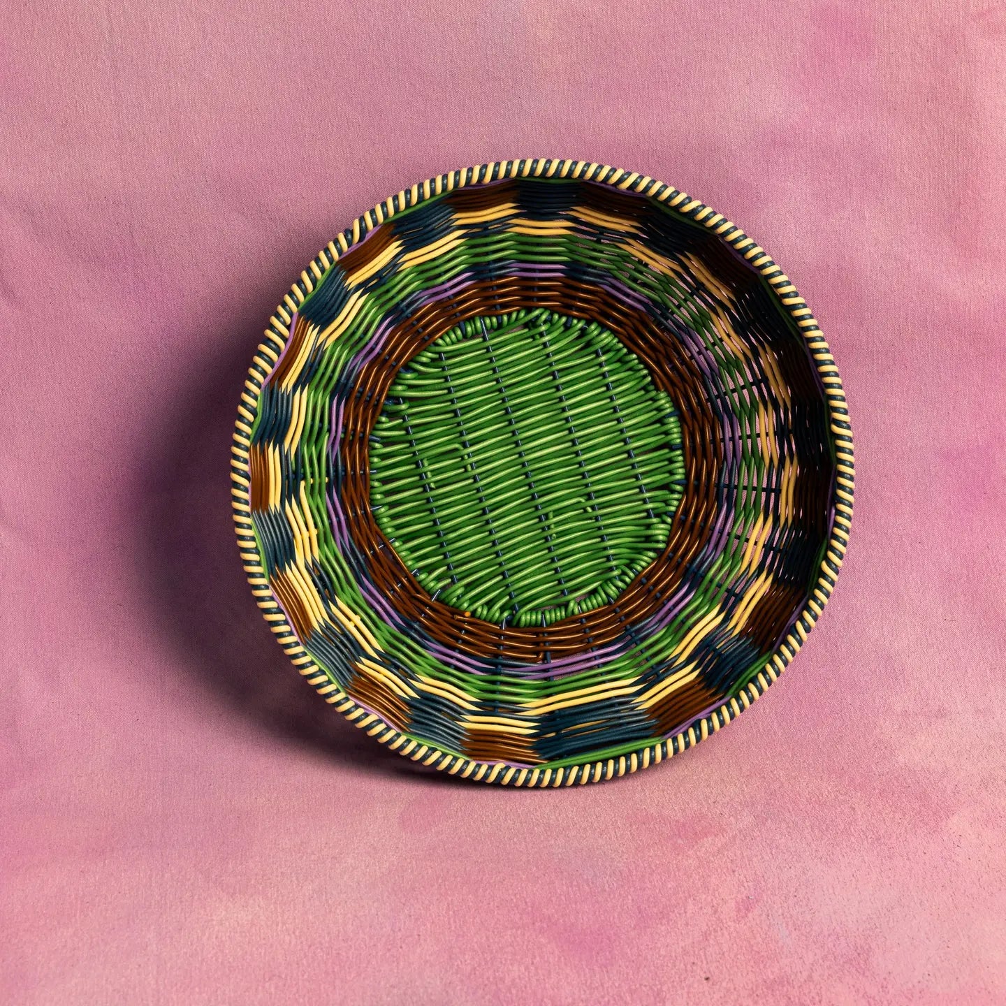 Woven Bowl - Brown/Green