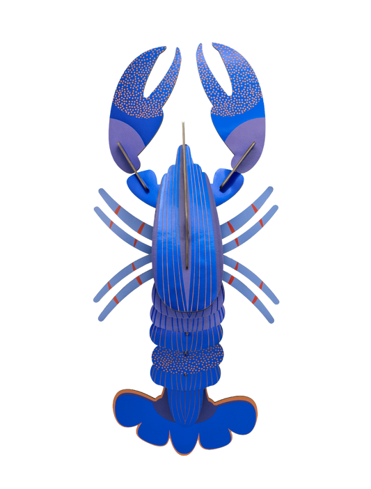 Wall Art Sea Creatures (B4) Lobster Lapis Blue