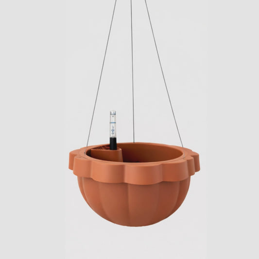Poppy Self-Watering Hanging Planter - Clay