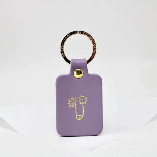 Willy Leather Key Fob Lilac