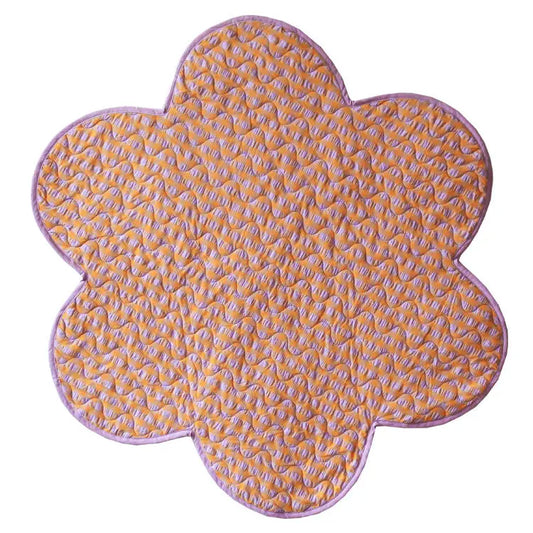 Kumquat Bloom Seersucker Playmat