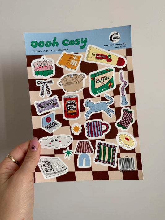 A5 Sticker Sheet - Cosy Design