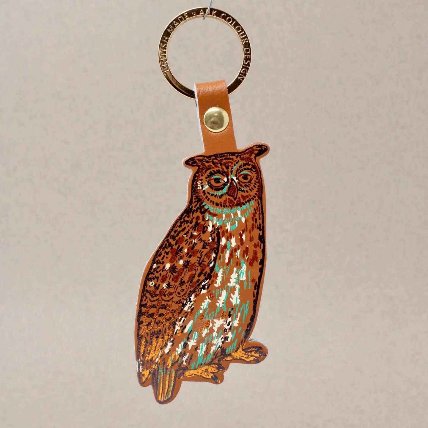 Nocturnal Owl Key Fob Burnt Orange