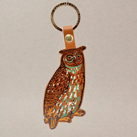 Nocturnal Owl Key Fob Burnt Orange