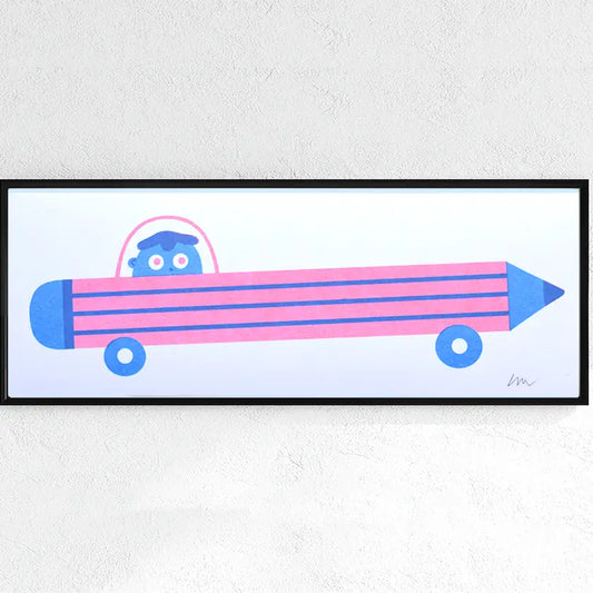 Pencil Car Mini  Print