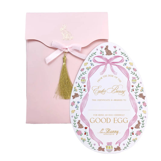 Easter Bunny Good Egg Certificate and Envelope Pink