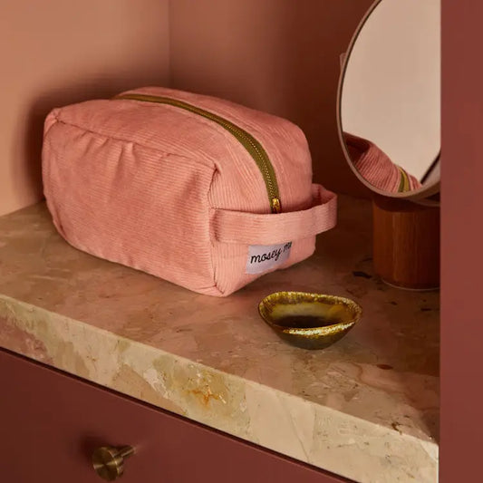 Corduroy Dopp Kit in Peach