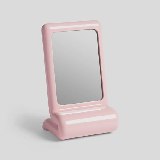 Vanity Whip Mirror Pink