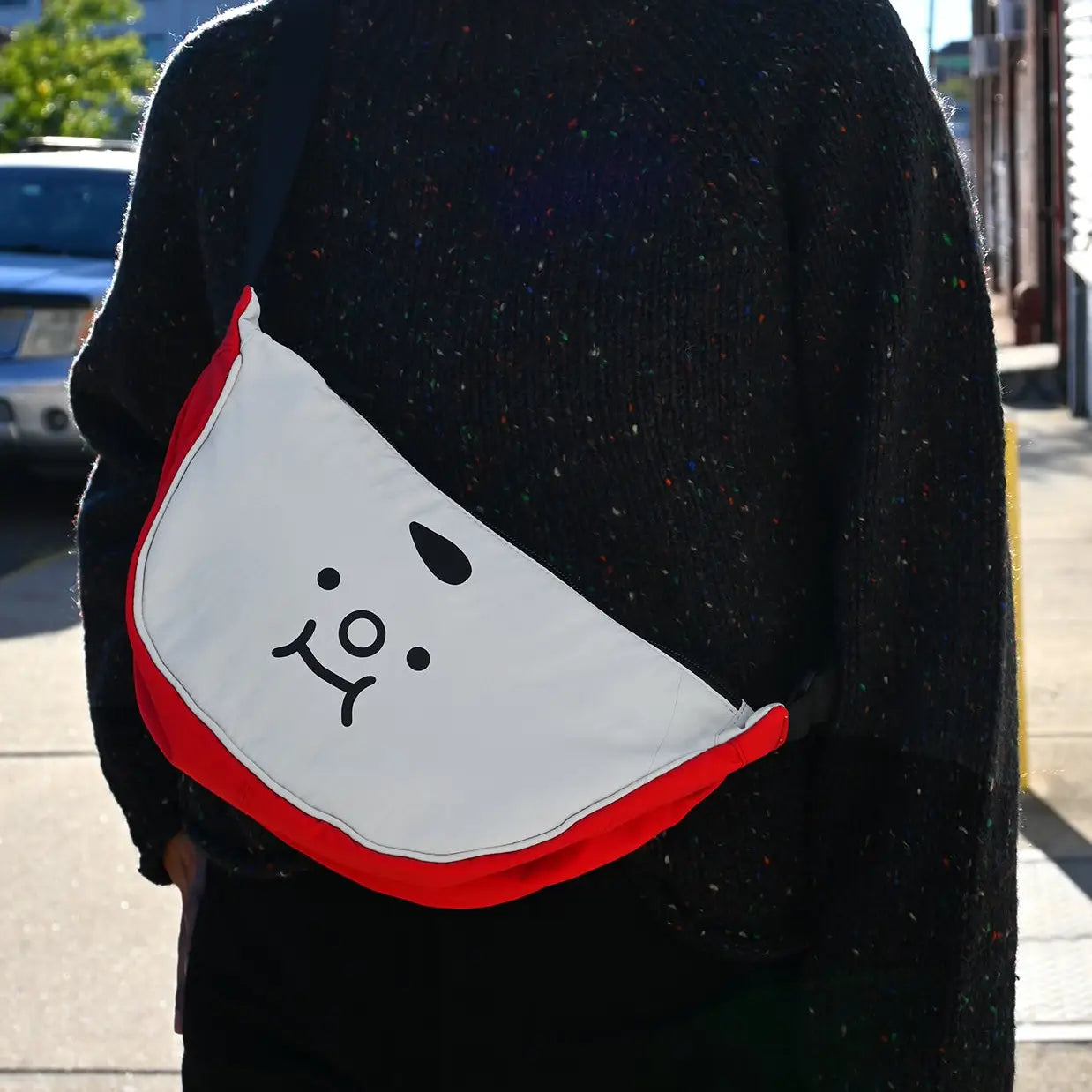 "Homeslice" Crescent Bag