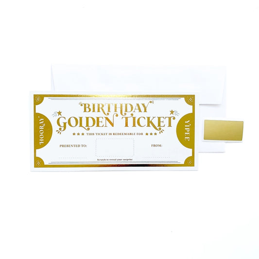 Scratch-Off Birthday Golden Ticket